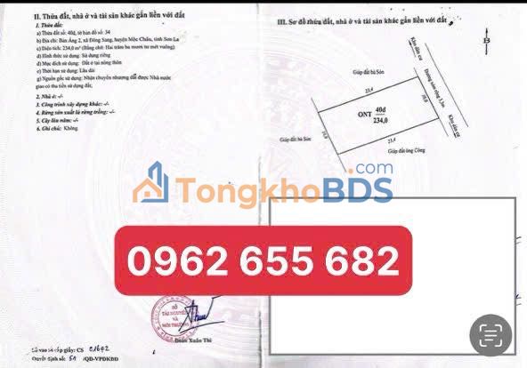 Đất nền Bản Áng Đông Sang 234m² 4 tỷ - Sổ đỏ chính chủ