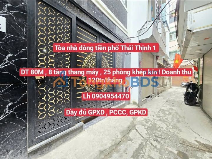 Townhouse Thái Thịnh Đống Đa 80m² 125tr/tháng - Sổ hồng