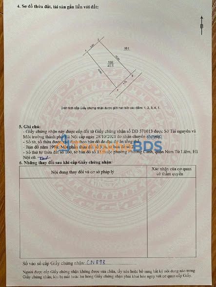 Đất nền Nhổn Bắc Từ Liêm 46m² 5 tỷ - Sổ đỏ chính chủ