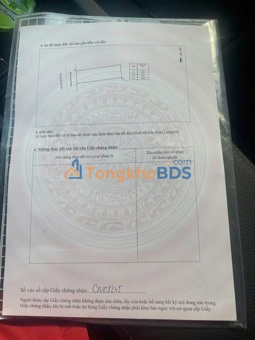Đất nền đường Quốc lộ 2B Kim Long 123m² giá 4 tỷ - Sổ đỏ chính chủ