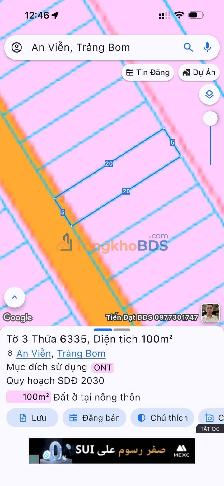 Đất nền Phùng Hưng Biên Hòa 100m² 900 triệu - Sổ đỏ chính chủ