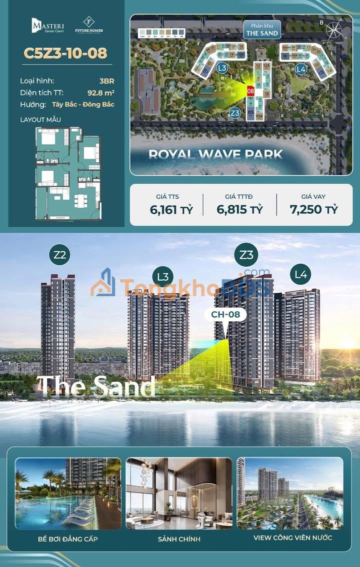 Căn hộ Ocean City Đống Đa 93m² 6,1 tỷ - View đẹp