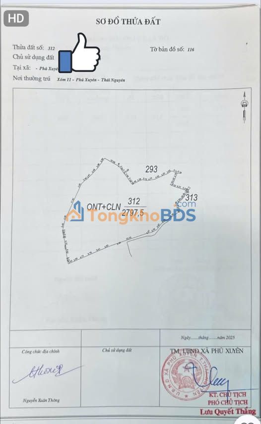 Đất Phú Xuyên Đại Từ 4000m² 1 tỷ - Giá tốt hiếm có