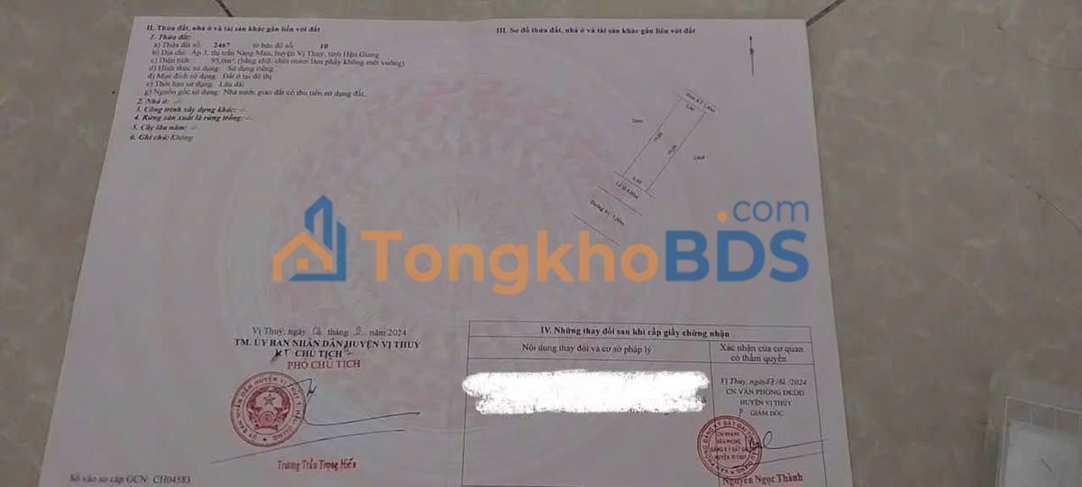 Đất nền Thị trấn Nàng Mau 95m² 600 triệu - Vị trí đắc địa