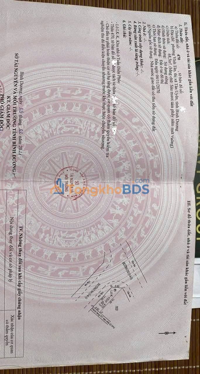 Đất nền Tuấn Điền Phúc Vĩnh Tân 68,5m² 1.4 tỷ - Xây dựng tự do