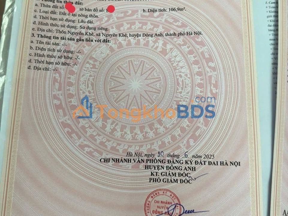 Nhà Nguyên Khê Đông Anh 107m² thỏa thuận - Sổ hồng sẵn