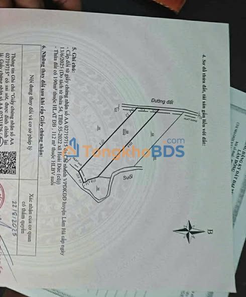 Đất nền Tân Hà Đức Trọng 1800m² 1.9 tỷ - Sổ đỏ chính chủ