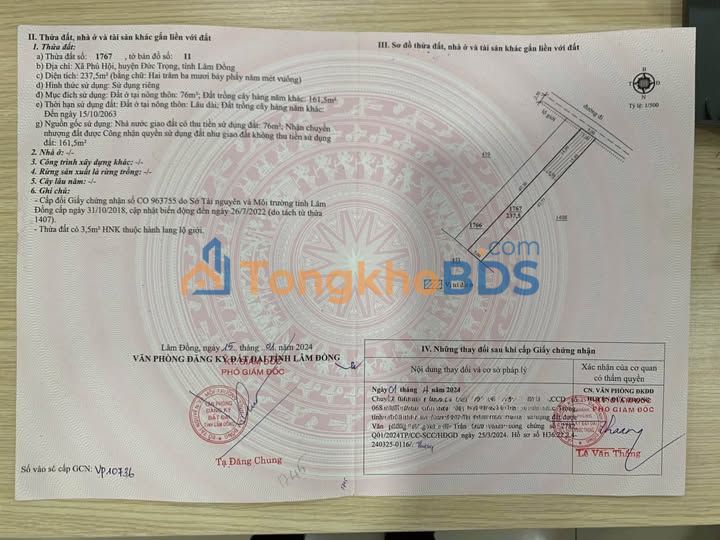 Đất nền Hẻm Thống Nhất Phú Hội 238m² giá 1,6 tỷ - Sổ đỏ chính chủ