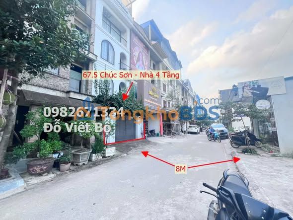 Townhouse Chúc Sơn 68m² giá 8 tỷ - Mặt tiền kinh doanh