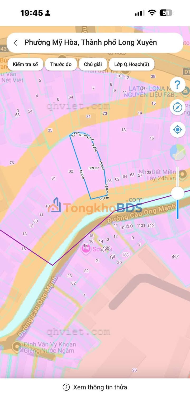 Đất Vườn Mỹ Hòa, Long Xuyên 567m² - Đầu Tư Sinh Lời