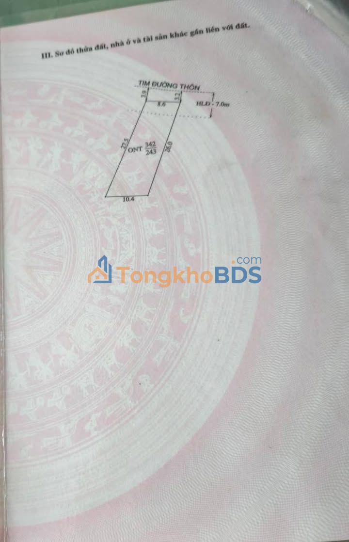 Đất An Đức Ninh Giang 243m² 1 tỷ - Sổ đỏ