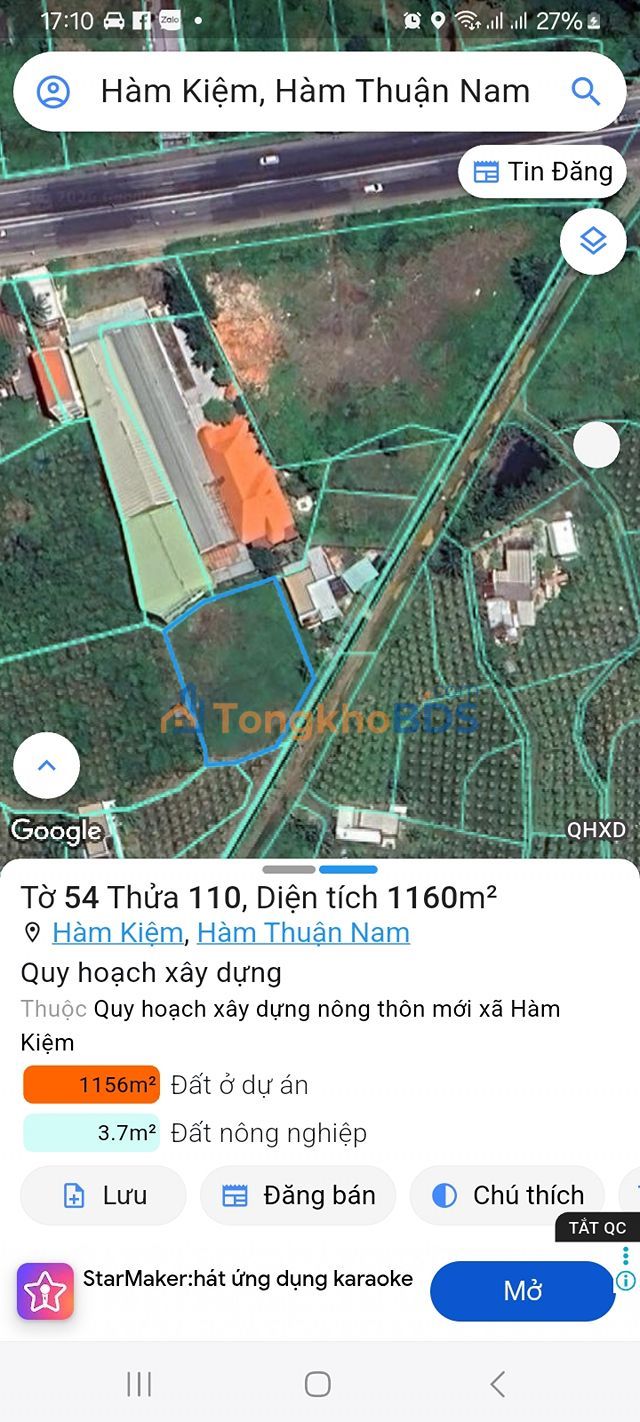 Đất Nền Hàm Kiệm 1160m² Giá 1.1 Tỷ - Gần KCN, Sẵn Sổ Hồng