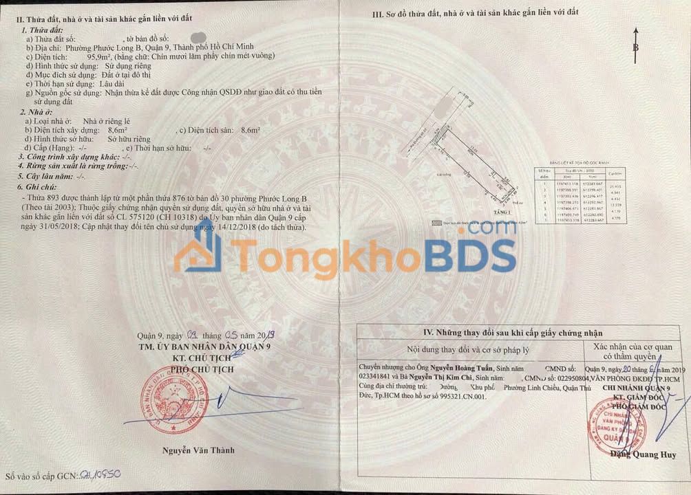 Đất nền Quận 9 Đường 22 96m² giá 4,1 tỷ - Sổ đỏ chính chủ