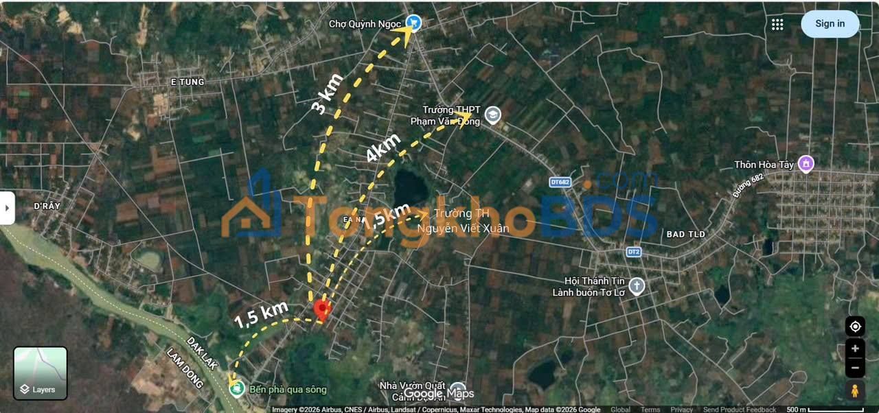 Đất nền Krông Bông 150m² - View hồ mát mẻ, Sổ đỏ thổ cư