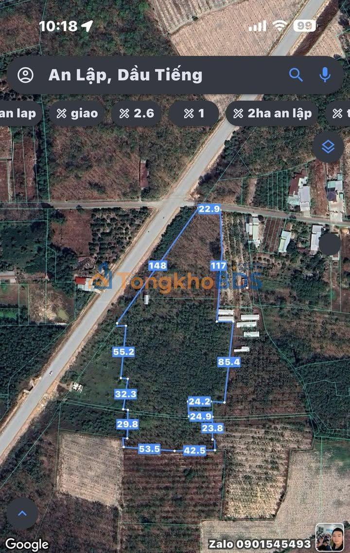 Đất nền An Lập Dầu Tiếng 20.000m² 20 tỷ - Đường ôtô lớn