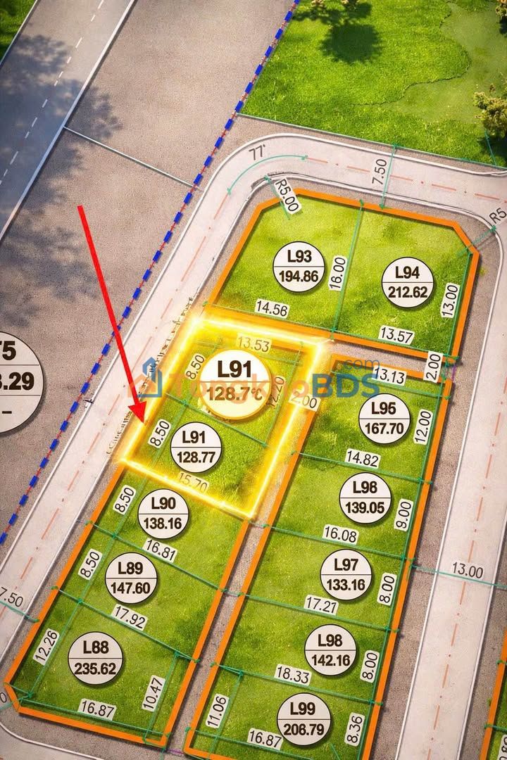 Đất nền Grand City Quán Hàu 128m² 1,7 tỷ - Sổ đỏ chính chủ