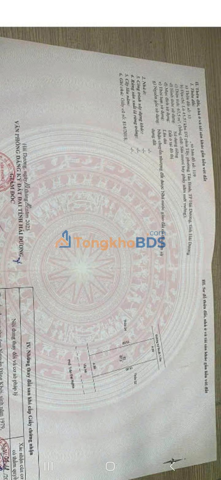 Đất An Phú 2 Hải Dương 68m² 3 tỷ - Sổ hồng sẵn