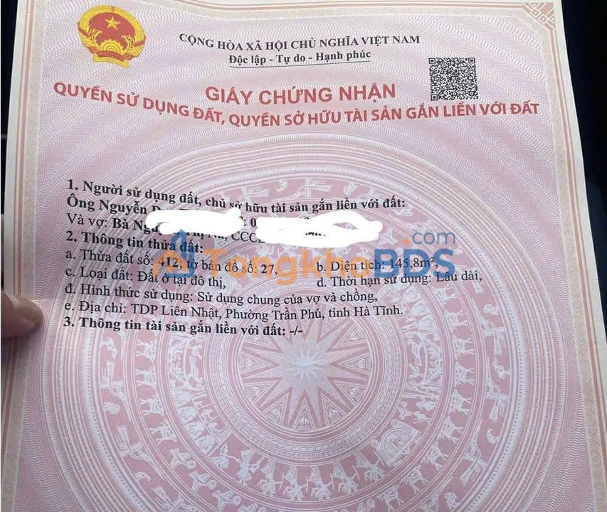 Đất nền Liên Nhật Thạch Hạ 146m² 1.5 tỷ - Đường ô tô