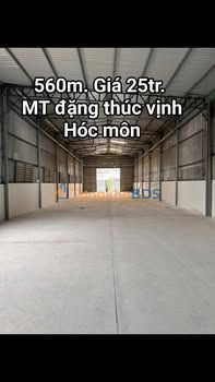 Kho Đặng Thúc Vịnh Hóc Môn 560m² 25tr - Hoạt động ngay