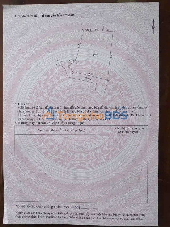 Đất Suối Hai Ba Vì 673m² giá 4 tỷ - Sổ đỏ chính chủ