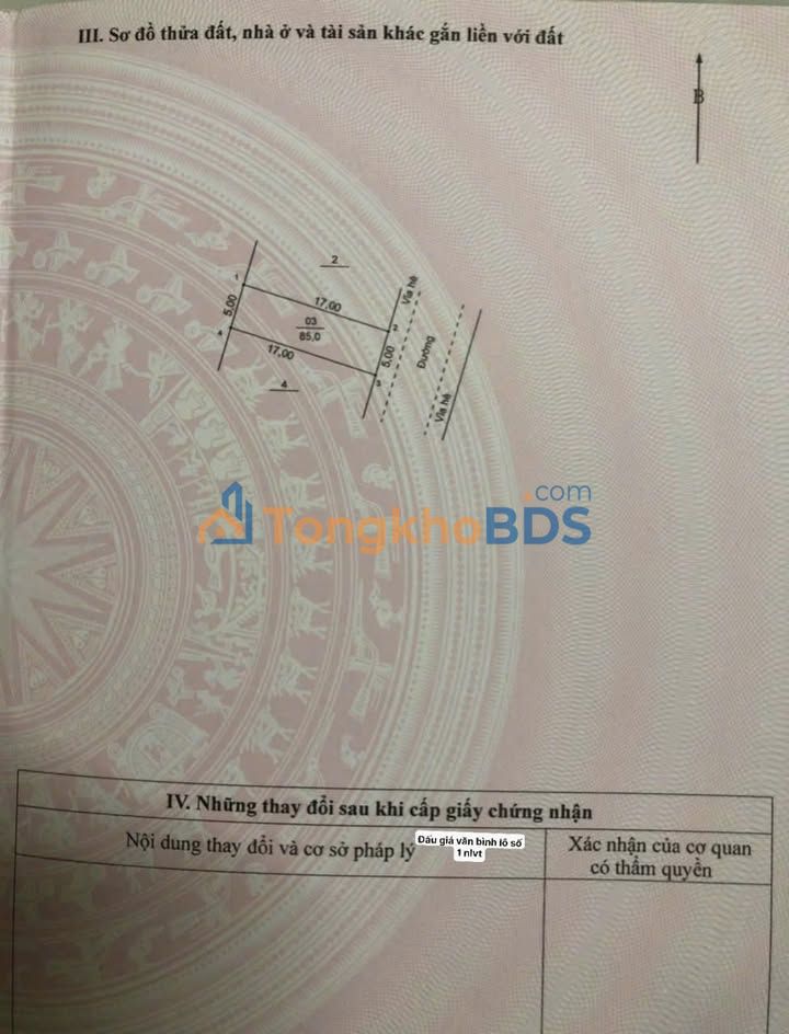 Đất Ba Đa Văn Bình 85m² giá 6.8 tỷ - Sổ đỏ chính chủ