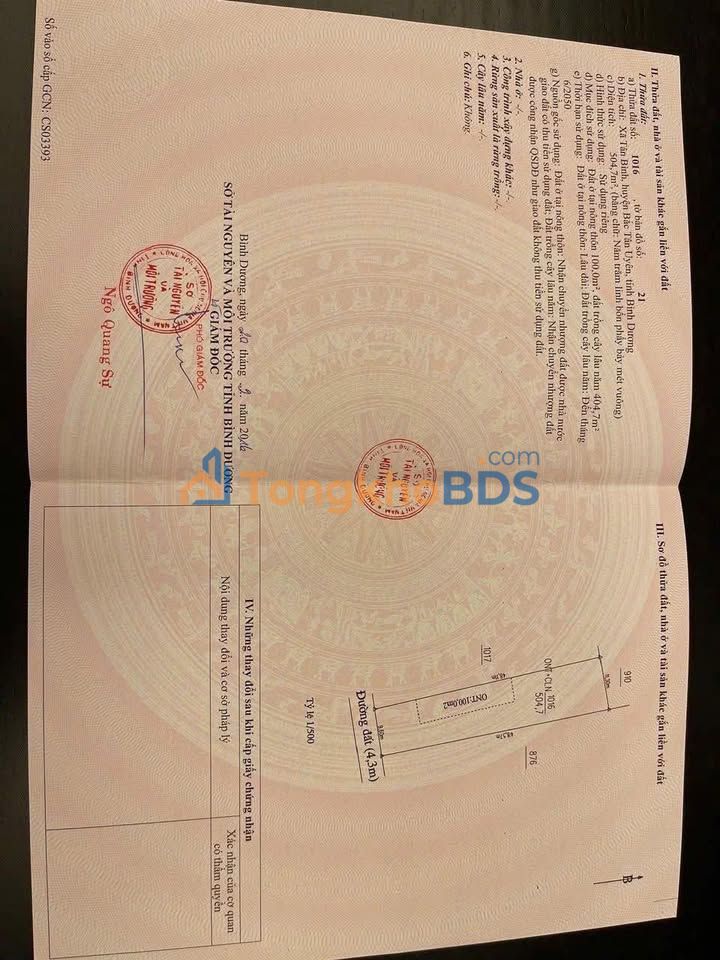 Đất nền Tân Bình Thuận An 480m² 2 tỷ - Đất thổ cư 100%