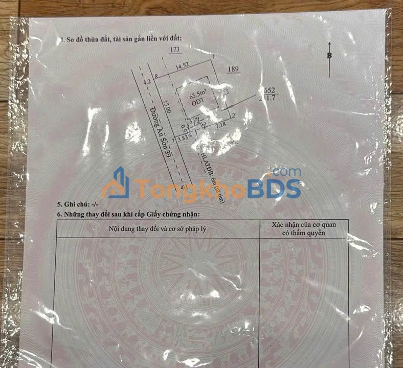 Đất nền An Sơn Thuận An 225m² - Sổ đỏ chính chủ