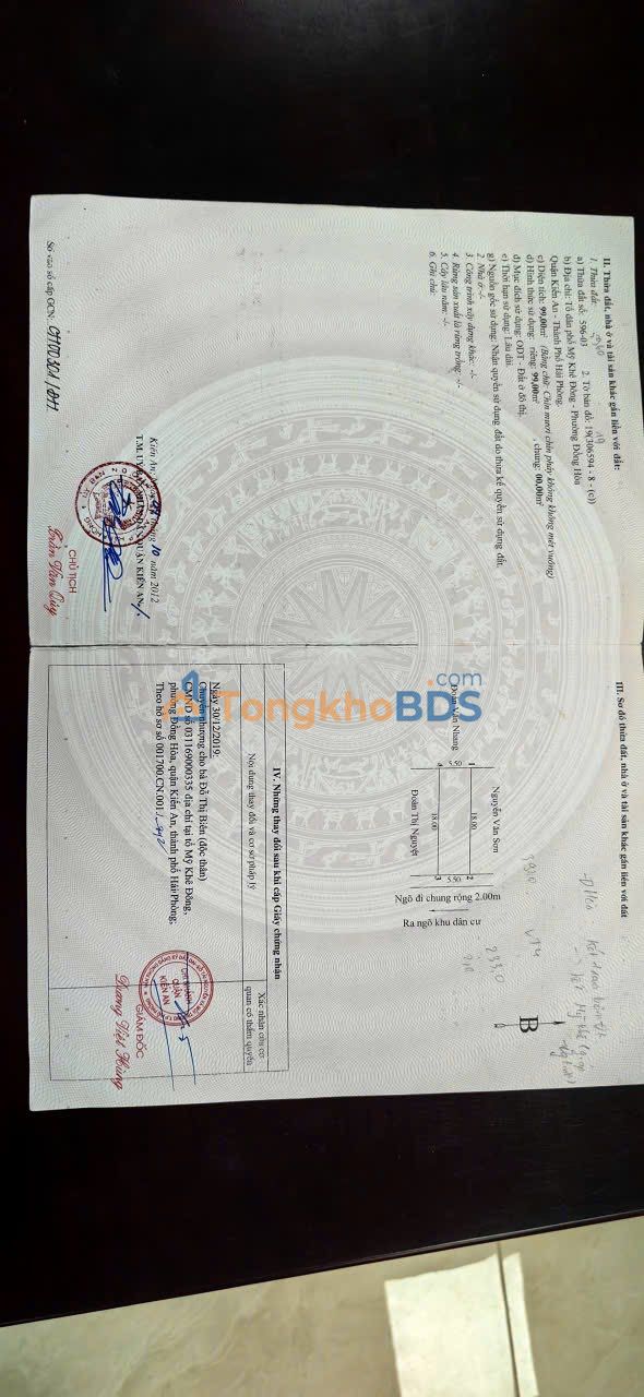 Đất nền Đồng Hòa Kiến An 99m² giá 2,5 tỷ - Sổ đỏ chính chủ