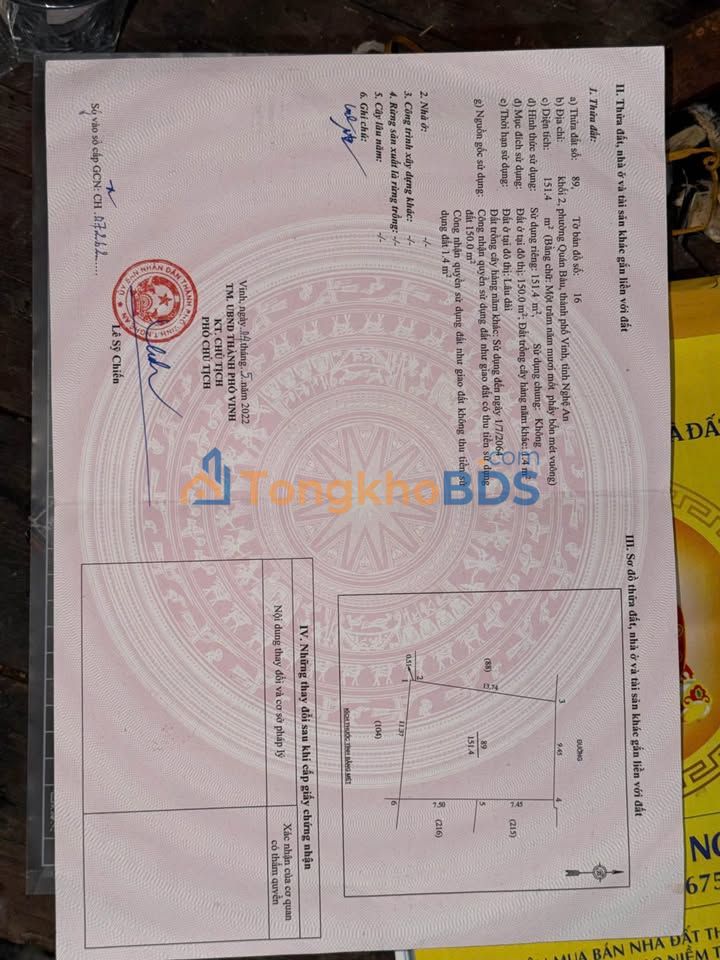 Đất nền Quán Bàu 151m² 5 tỷ - Sổ đỏ chính chủ