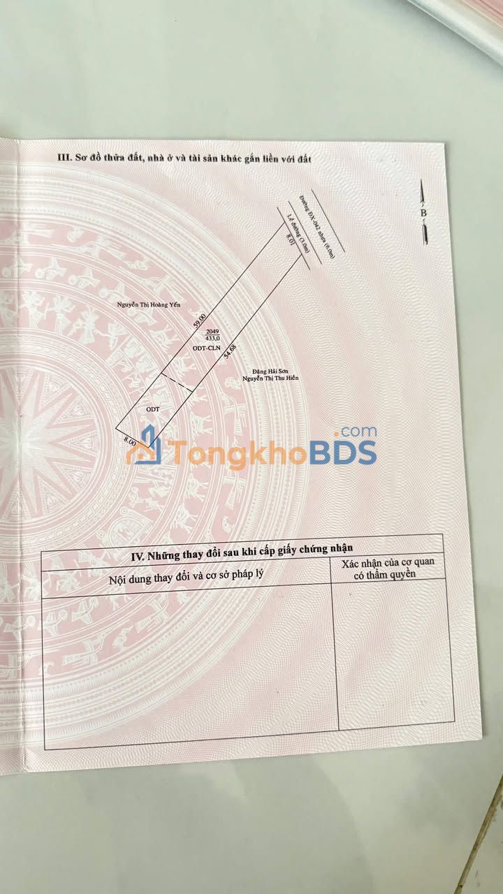 Đất nền Dx042 Phú Mỹ 433m² thỏa thuận - Sổ đỏ chính chủ