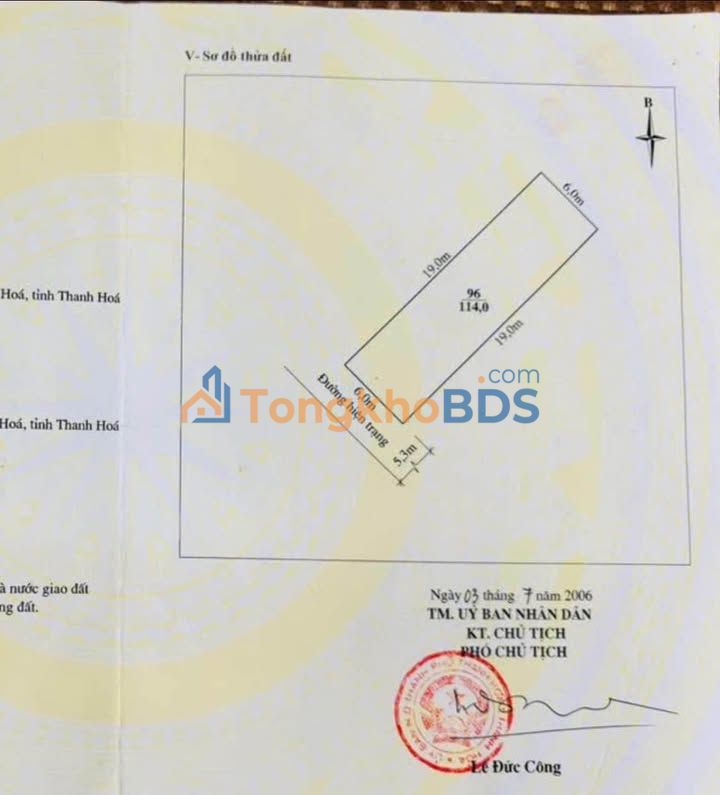 Đất nền 114m² Đường Trường Thi, Nam Định - Sổ đỏ thổ cư, vuông vắn