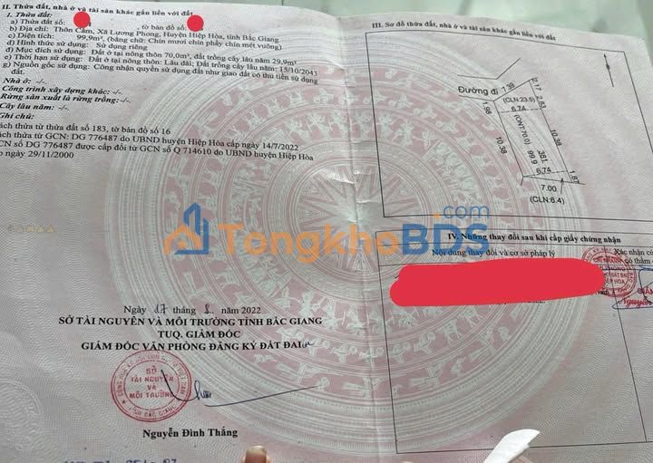 Đất nền Xã Đoan Bái 100m² 600 triệu - Đầu tư sinh lời