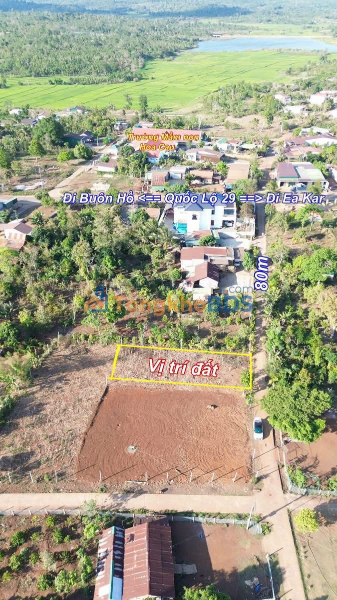 Đất nền Ea Drông Buôn Hồ 192m² 375 triệu - Sổ đỏ chính chủ, đường ô tô 22,5m