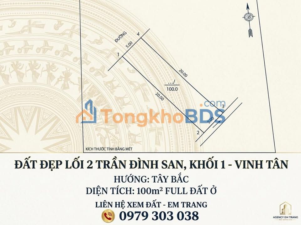 Đất nền Vinh Tân 100m² thỏa thuận - Đường thông 6m