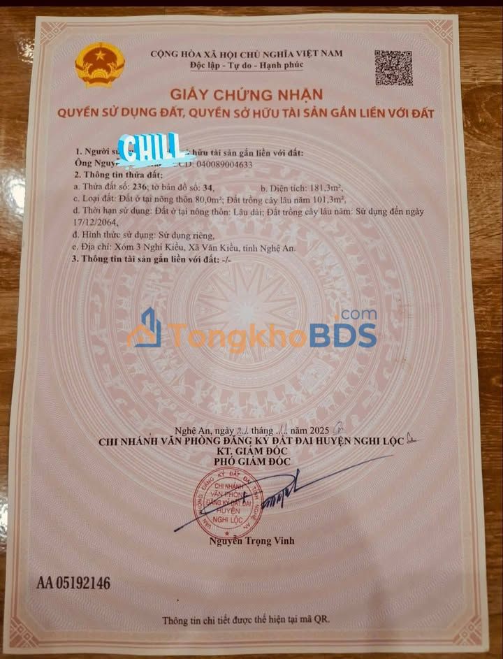 Đất nền Văn Hải 181m² 700-799 triệu - Sổ hồng chính chủ