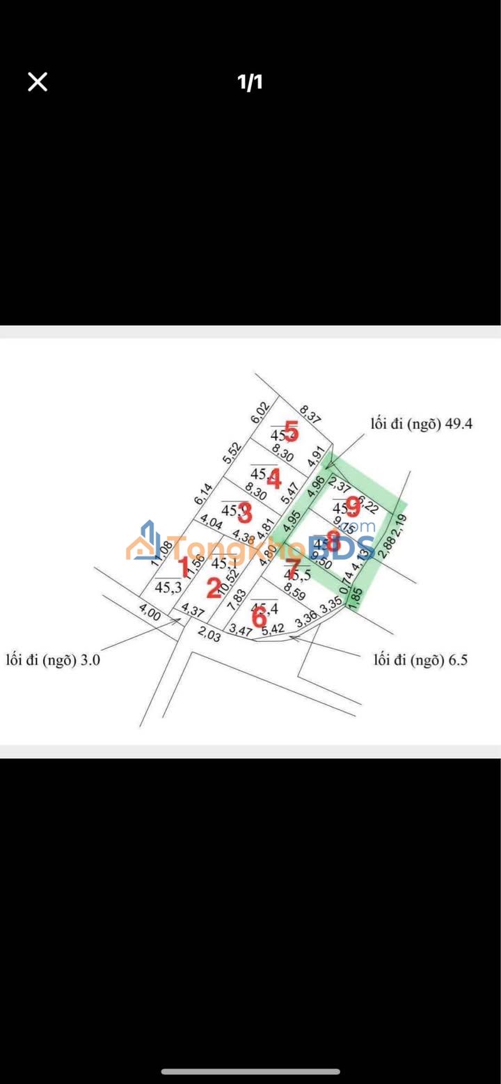 Đất nền Bãi Viên 465 Điện Biên Nam Định 45m² 1,42 tỷ - Sổ đỏ chính chủ