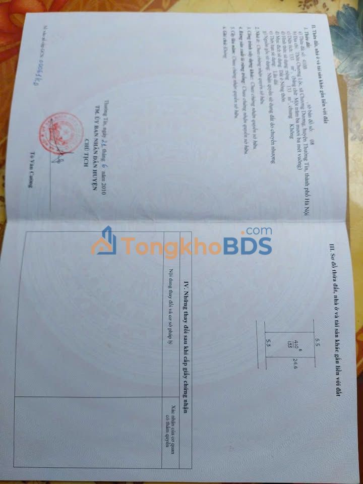 Đất nền Chương Dương Thường Tín 133m² 2.7265 tỷ - Đường to ô tô