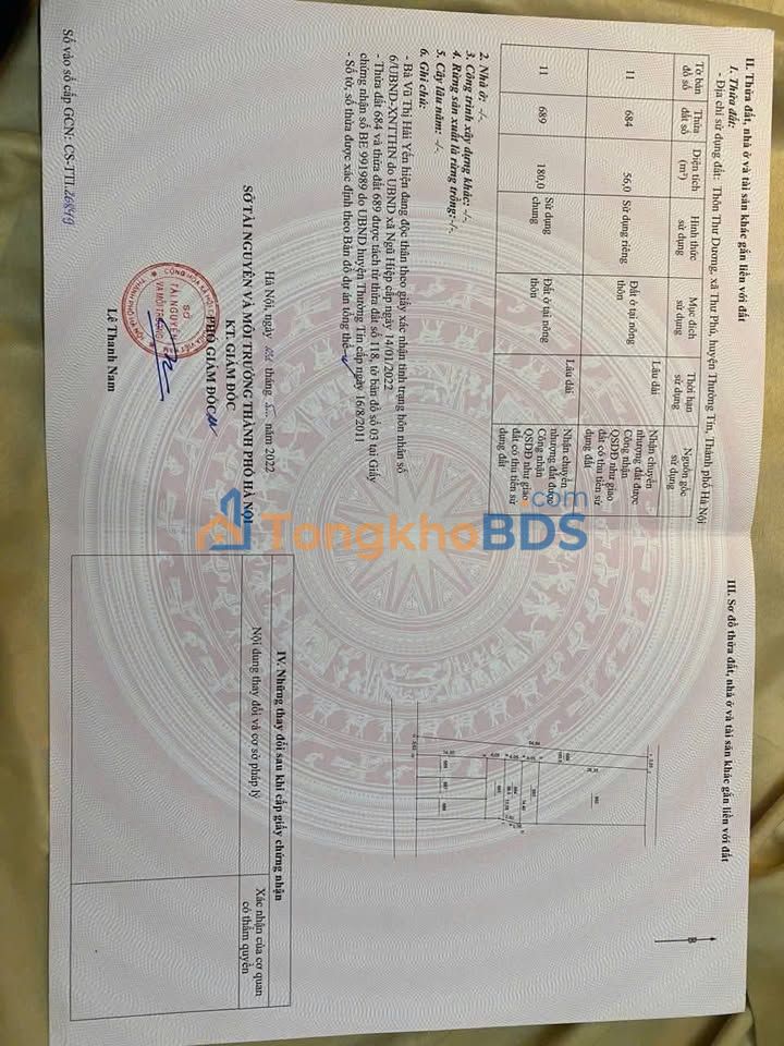 Đất Thư Phú Thường Tín 56m² 2.6 tỷ - Sổ đỏ chính chủ