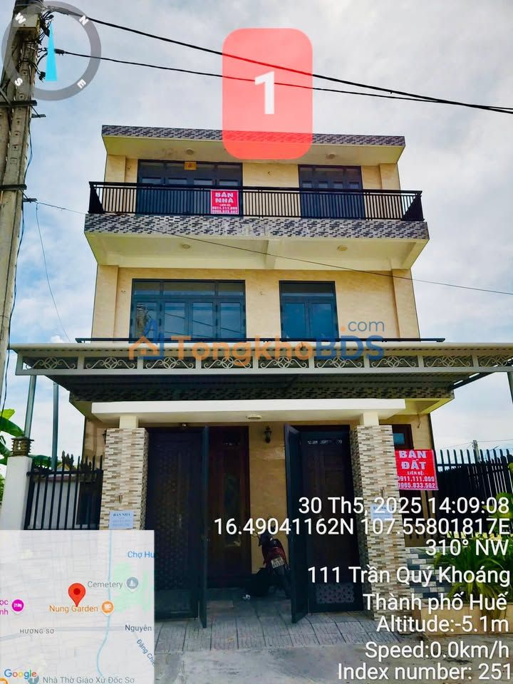 Nhà 3 tầng Hương Sơ Huế 147m² 5,68 tỷ - Ô tô vào tận nhà