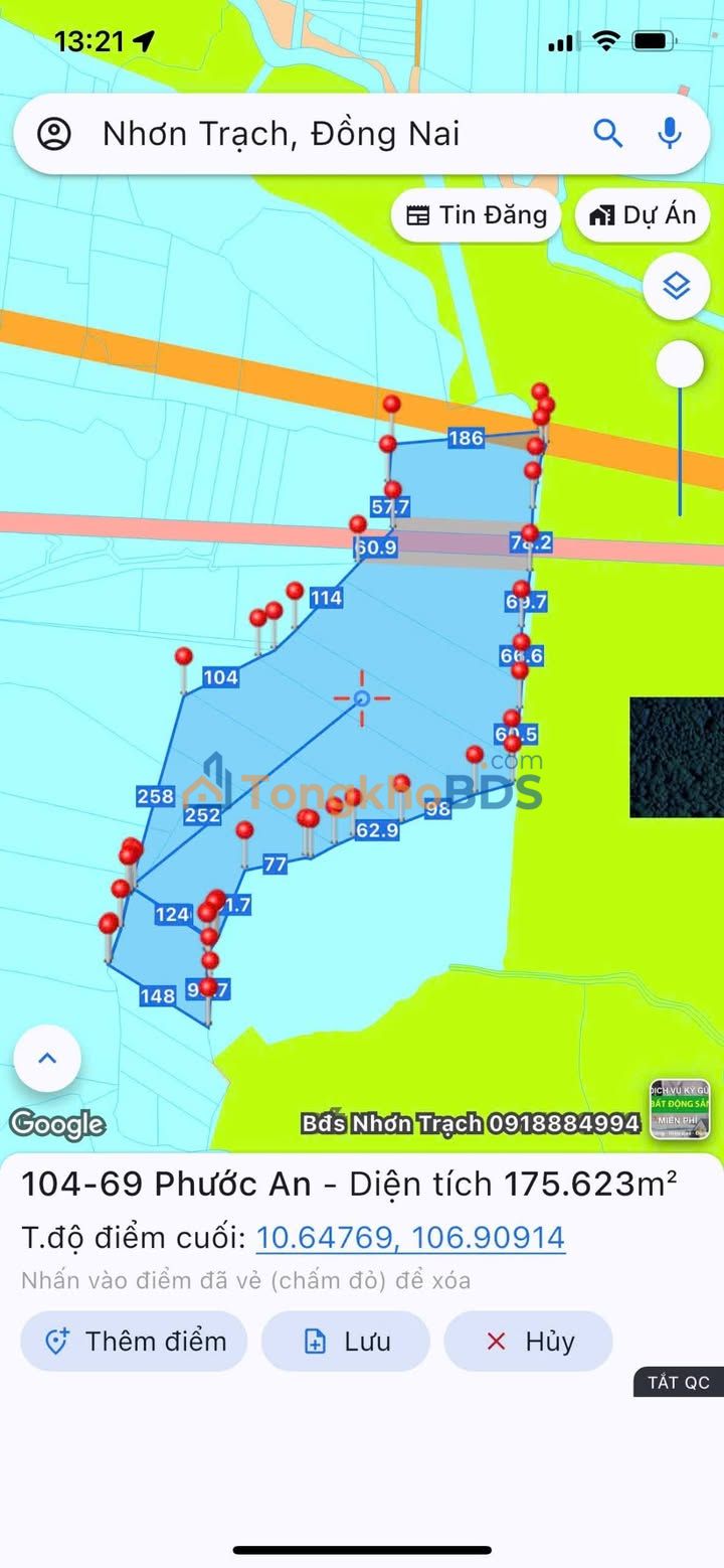 Đất Phước An Nhơn Trạch 16.8ha 50.4-67 tỷ - Đường ôtô