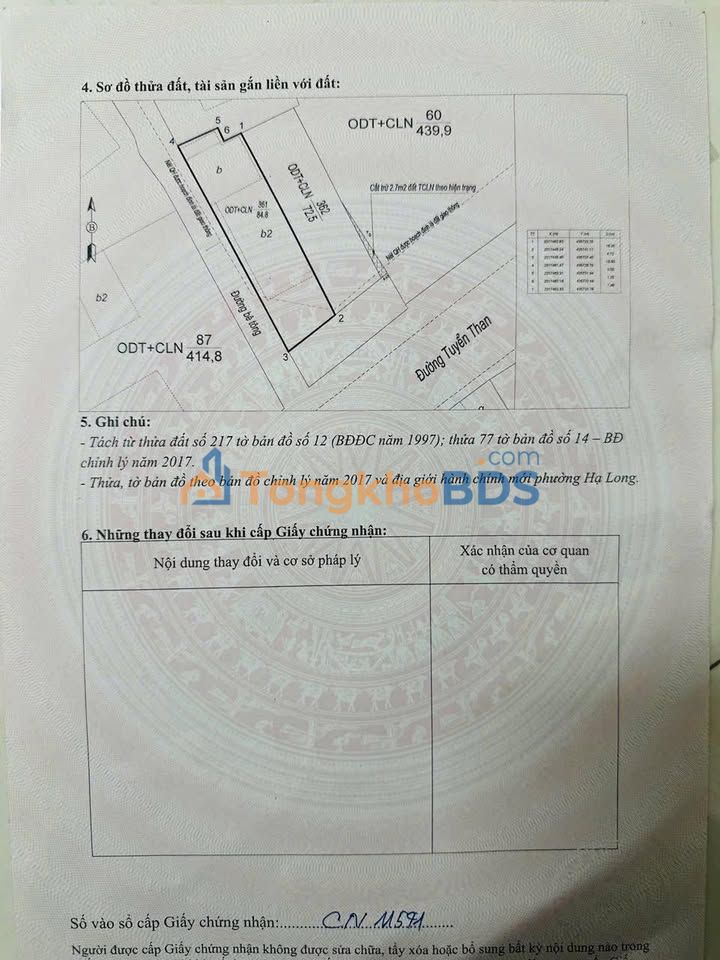 Đất nền Hạ Long Tuyển Than Cột 8 84m2 5 tỷ - Sổ đỏ chính chủ