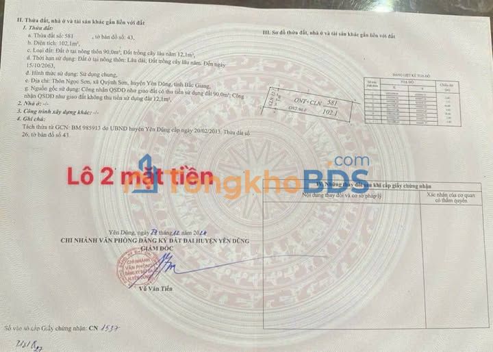 Bán Đất Vàng 102m² TDP Ngọc Sơn, Bắc Ninh - Giá 1.2 Tỷ, Kinh Doanh Đỉnh Cao