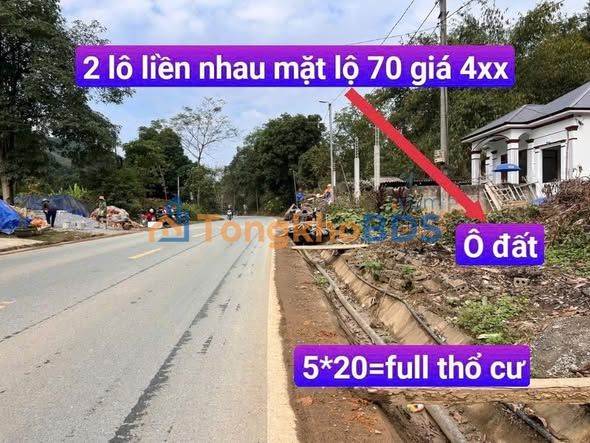 Đất nền QL70 Sa Pa 100m² 4xx triệu - Đất thổ cư 100%