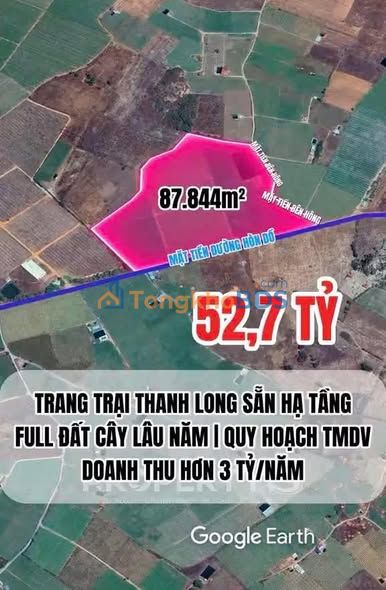 Bán Trang Trại Thanh Long 8.7ha Mặt Tiền Hòn Dồ - Kế Novaworld Phan Thiết