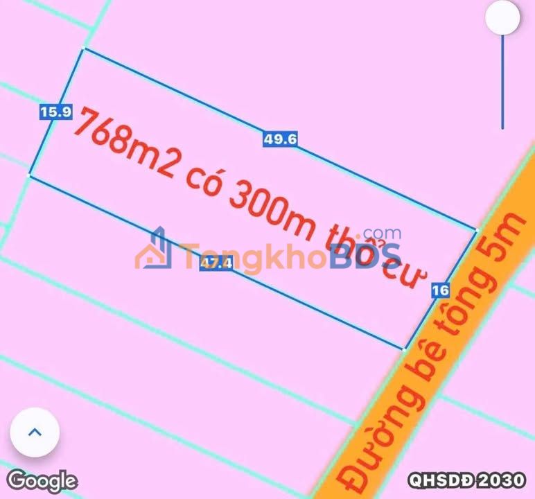 Đất vườn Long An Long Thành 768m² - Sổ riêng thổ cư xây tự do