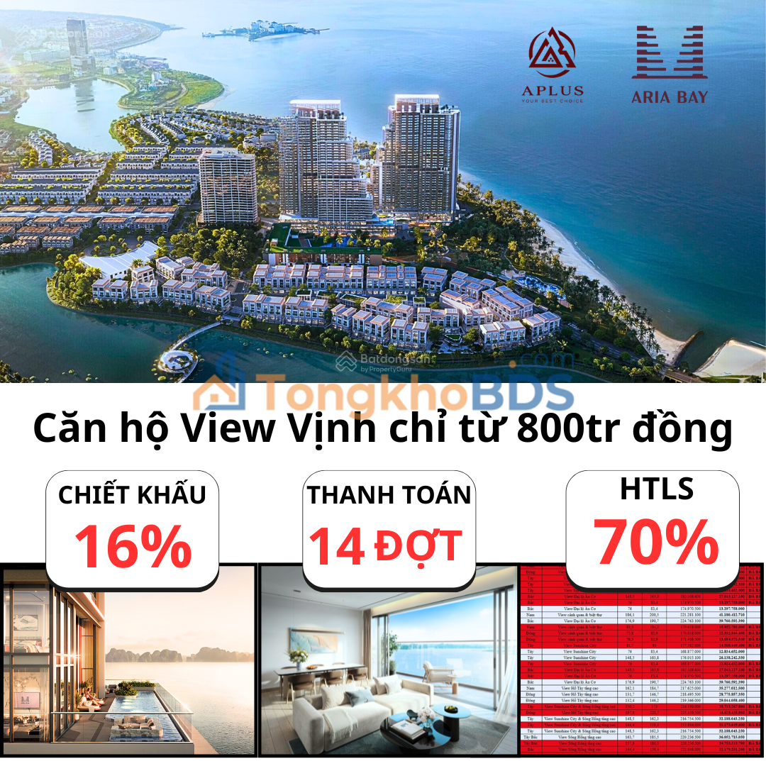 Căn hộ Aria Bay Hạ Long 35m² 2.4 tỷ - View đẹp