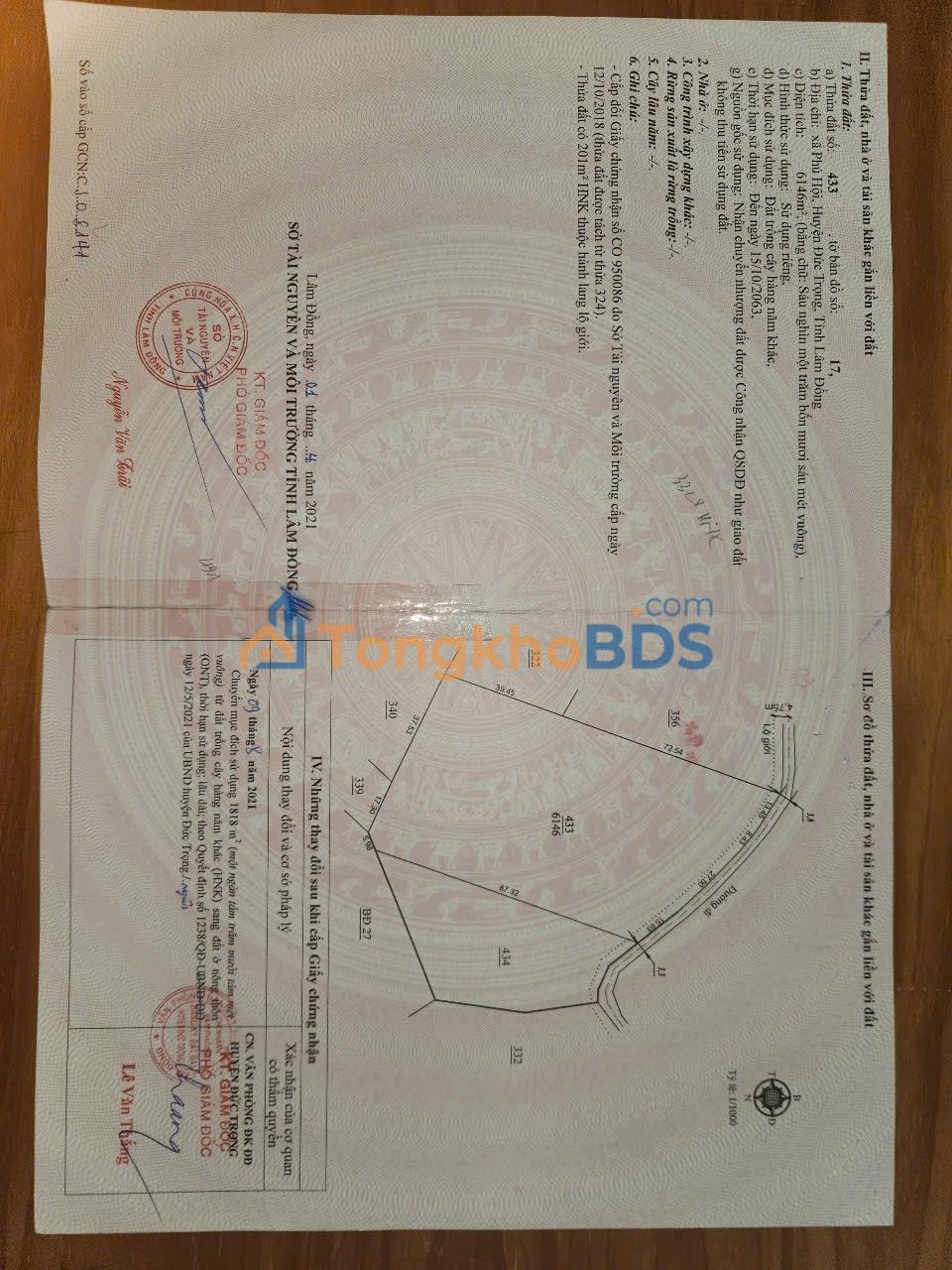 Đất nền Phú Hội Đức Trọng 8.3k m² 16 tỷ - Sổ đỏ chính chủ