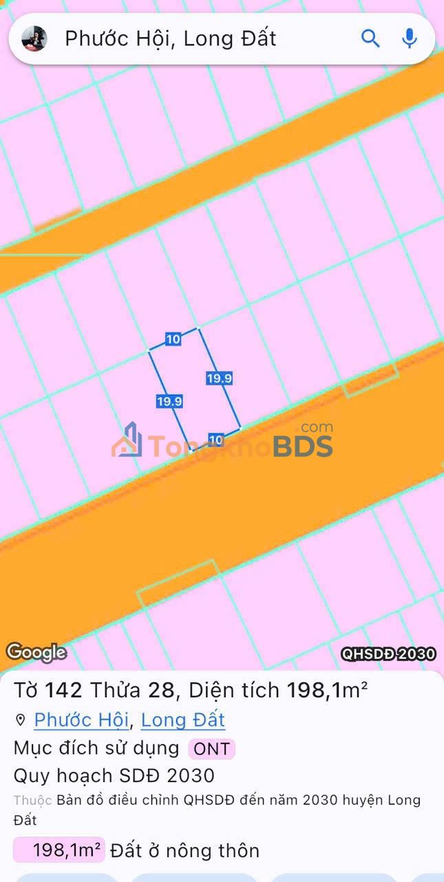 Đất nền Phước Hải 198m² 1.4 tỷ - Sổ đỏ chính chủ