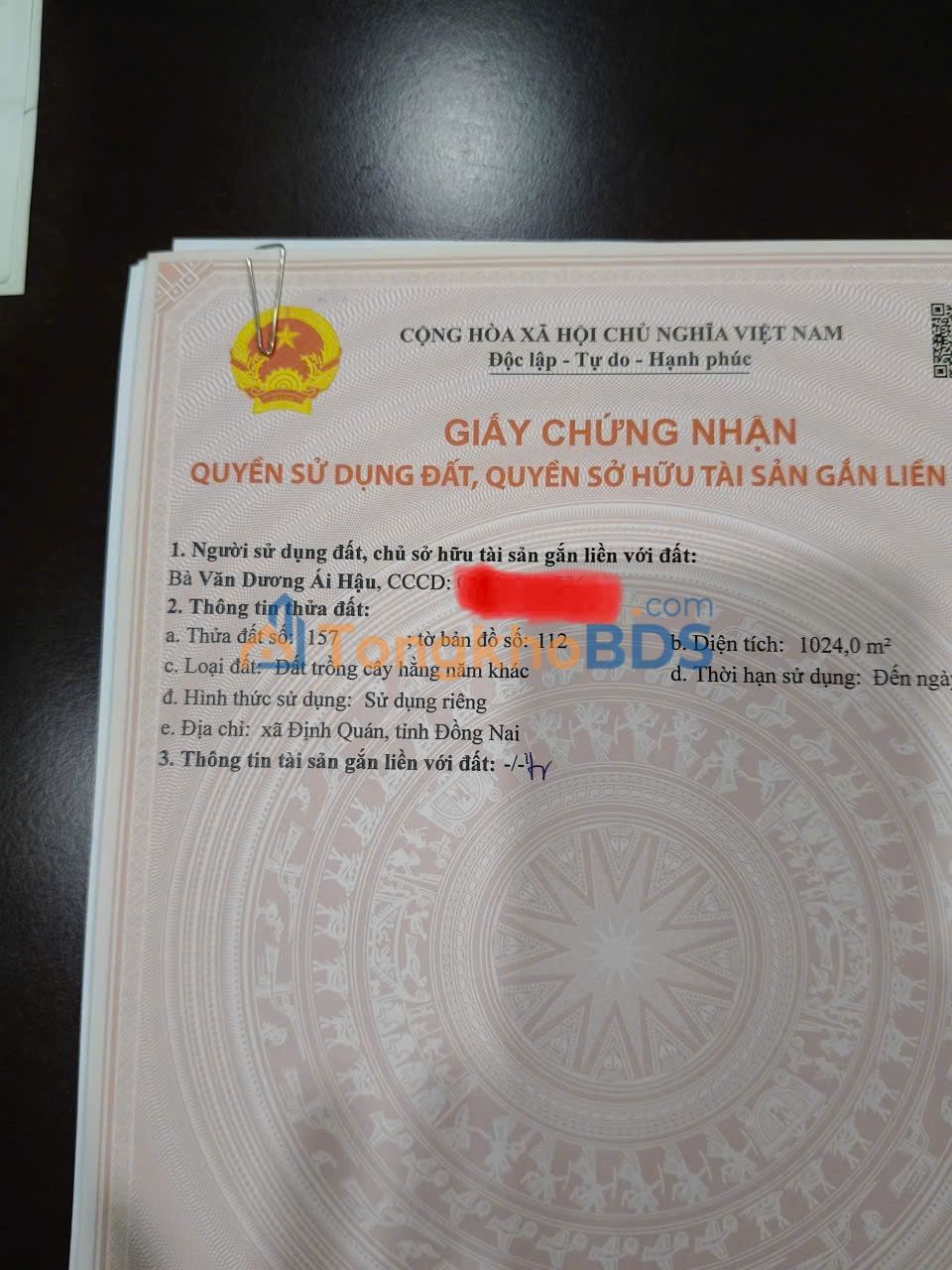 Đất nền Ngọc Định Định Quán 2.192m² 4,9 tỷ - Sổ riêng