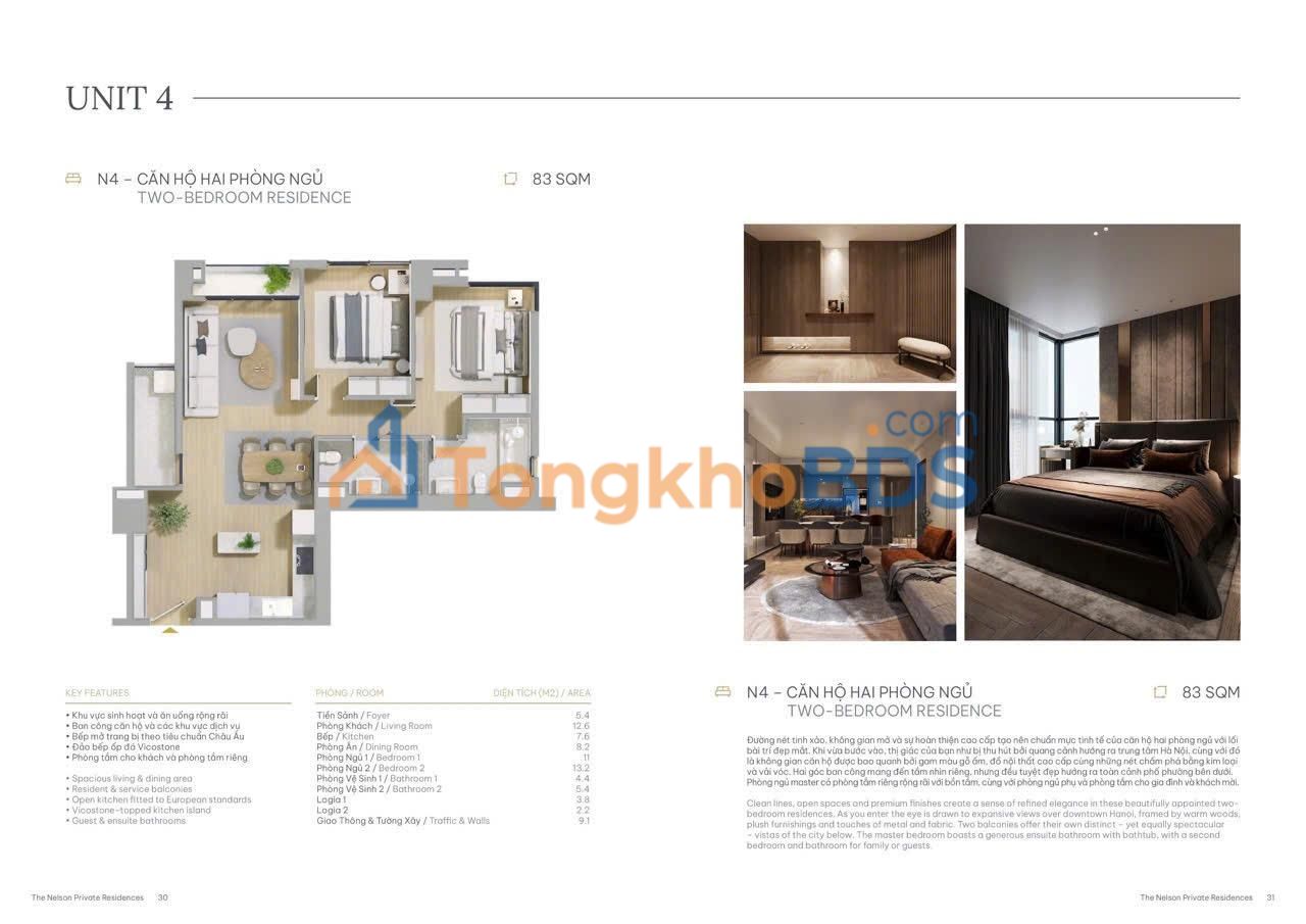 Căn hộ The Nelson Láng Hạ 83m² 35 triệu - View đẹp